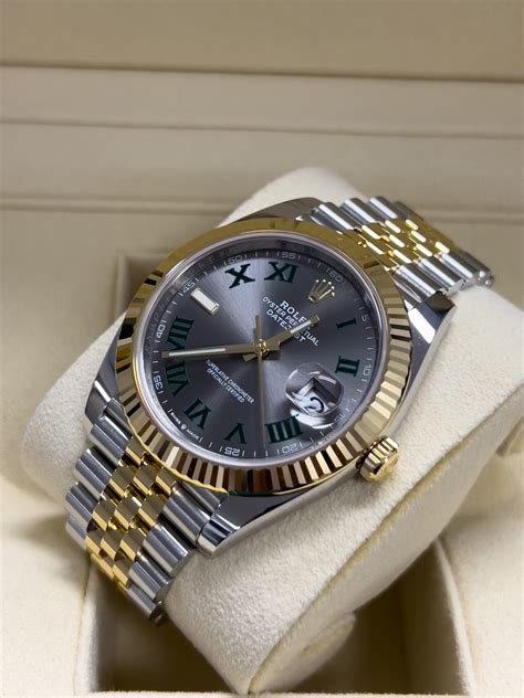 rolex datejust 41 wimbledon two tone